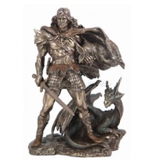 Viking Warrior And Dragon Statue Sculpture Figure - HOME DECOR 6944197113614  263364920578